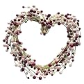 Grapevine Berry Heart Wreath - 14"