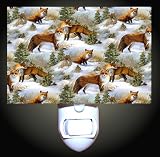 Snowy Foxes Decorative Night Light