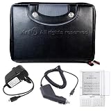Amazon Kindle Executive Deluxe Leather Case Fits Amazon Kindle2 and Amazon Kindle DX + Screen Protector Kit + Amazon Kilnde2 Kindle DX Car Charger and wall Charger for Amazon Kindle