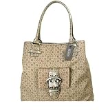 GUESS LOGO WORLD LARGE TOTE HANDBAG BY MARCIANO.