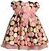 Bonnie Baby Dot Faux Wrap Dress, Brown, 12 Months