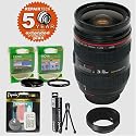Canon EF 24-70mm f/2.8L USM Autofocus Zoom Wide Angle-Telephoto Lens & 5 Year Warranty & Filters & Accessory Kit