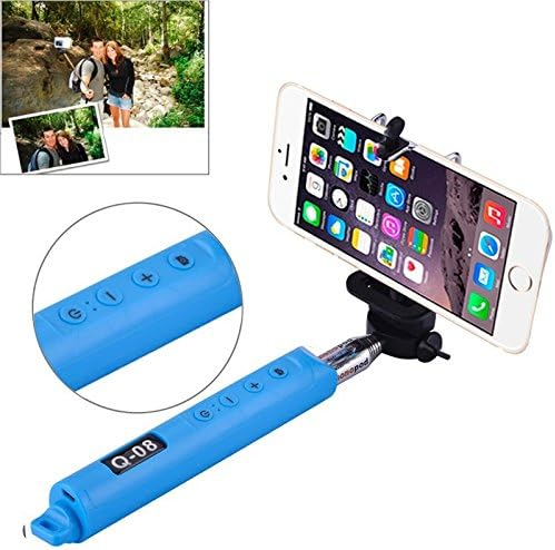 Blue Portable Bluetooth Selfie Stick Monopod Extendable Handheld Holder For Iphone 6 &amp; 6 Plus, Max Length: 110Cm