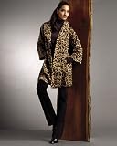 Leopard-print swing coat