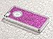 Pandamimi - Deluxe Rose Pink Diamond Rhinestone Glitter Bling Chrome Hard Case Cover for Apple iPhone 5 5G , Screen Protector and Stylus