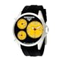Torgoen Swiss Men's T08302 Triple Time Zone Yellow Polyurethane Strap Watch