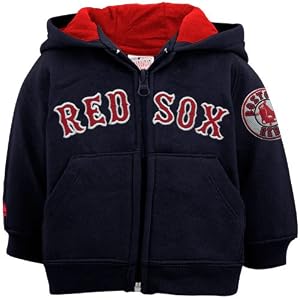 Boston Red Sox Logo Merchandise Navy Blue Full Zip Hoody Sweatshirt