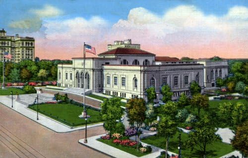 Detroit Institute of Arts, Detroit, Michigan. An 8x10-inch enlargement of a Vintage Postcard