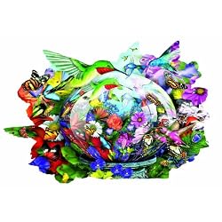 Hummingbird Reflections Shaped Jigsaw Puzzle by Lori Schory
