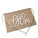 OurWarm Burlap Bows Mr. & Mrs. Burlap Chair Banner Set Chair Sign Garland Rustic Wedding Party Decoration