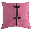 Handmade Deluxe Light Violet Cushion Cover With Elegant Oriental Button Detail