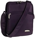Travelon 3-Compartment Expandable Shoulder Bag, Eggplant, One Size