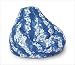 Elite Products 30-1041-685 - Print and Plush Collection Adult Bean Bag- Maui Blue