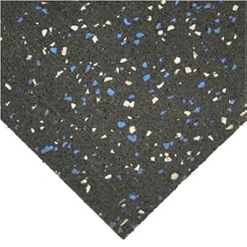 Rubber-Cal Elephant Bark Recycled Rolled Rubber Mats and Flooring - Blue Steel in color - 3/8