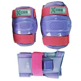 Knee Pads, Elbow Pads and Wrist Guards - Childs Triple Set - Lilac