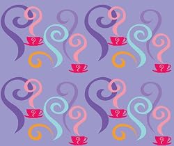 Room Magic Twin Comforter/Bedskirt/Sham Set, Girl Teaset