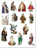 Pope John Paul II, Saint Anthony, Michael, Christopher, Benedict & More Catholic Religious Magnets Lot Total 14 Different