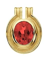 14K Yellow Gold Oval Cut Chatham Created Ruby Pendant -- LIFETIME WARRANTY