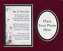 "She Is Not Gone" 8x10 Poem, Double-matted Photo in Burgundy/Dark Green.