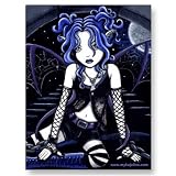 515 H2YG0bL. SL160  Blue Chained Gothic Blue Faery Fantasy Post Card