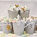 Wedding Favors Tin Pail 2 Oz White Favor Set of 12 Precut White Ribbons Andthank You Tags Containers 2 in Tall