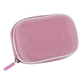 rooCASE Nylon Hard Shell (Pink) Case with Memory Foam for Flip MinoHD Camcorder Black