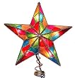 9" Illuminated Multi-Color Glitter Mosaic Star Tree Topper #UL360M