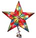 9" Lighted Multi-Color Glitter Mosaic Star Christmas Tree Topper
