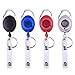 Kuuqa Translucent Key Reel, Carabiner Badge Reel Clip with Key Ring for ID Badge Holder and Card Holder (4 Pack)