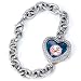MLB Women's New York Yankees Tophat Logo Crystal Accented Heart Watch #MH-NY5