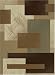 Modern Contemporary Blocks Geometric Abstract Clay, 4' x 6' China Garden Contempo Clay Contemporary Rug