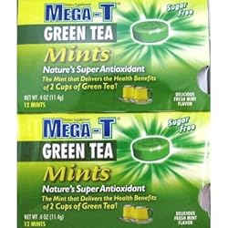 Mega-T Green Tea Mints 12 pieces (Pack of 6)