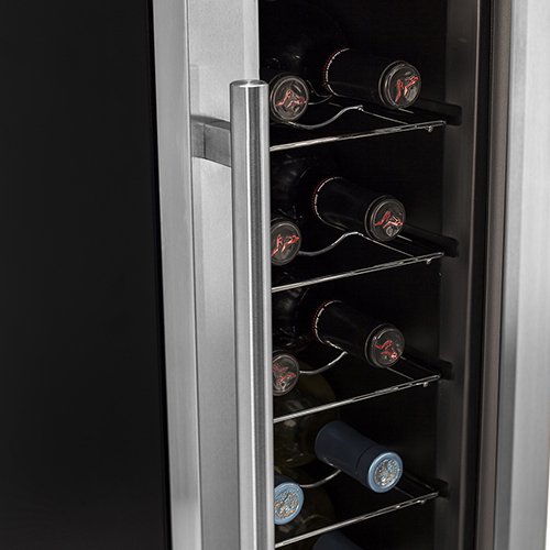Koldfront 12 Bottle Stainless Steel SlimFit Thermoelectric Wine Cooler