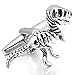 Men's 2 PCS Rhodium Plated Cufflinks Silver Black Dinosaur Shirt Wedding