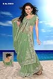 Aryahi Green Georgette Fancy Designer Festival Wear Sari saree
