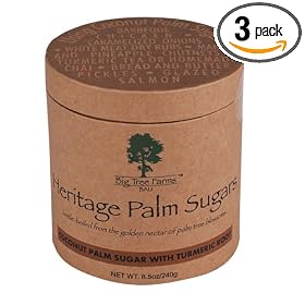 Big Tree Farms Coconut Palm Sugar with Turmeric Root, 8.5-Ounce Boxes (Pack of 3)