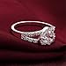 Simulated Crystal Diamond Women Wedding Party Rings Silver Plated