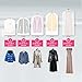 Tsing Set of 5 Garment Covers Transparent White Five Kinds of Length