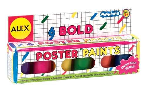 Alex Toys Washable Bold Poster Paints (6)