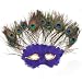 Purple Peacock Feather Mask