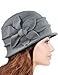 Dahlia Women's Daisy Flower Wool Cloche Bucket Hat