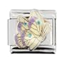 Yellow And Pink Wing Butterfly Insect Animal Italian Charm