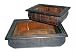 Rattan Wood Rectangular Planters Set of 2