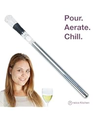 Kitchen: 3-in-1 Wine Accessory - Stainless Steel Wine Chiller Stick, Wine Aerator, & Wine Pourer That Enhances Wine Flavor