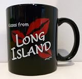 Long Island Mug Souvenir Mug Ceramic Black Kisses From Long Island NY Design Collectible Gift