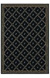 Shaw Living Woven Expression Gold Collection, Trellis Leaf Area Rug, 3-Feet 11-Inch by 5-Feet 3-Inch, Ebony