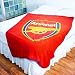 Arsenal FC Rotes Wappen Fleece Decke / �berwurf Gro�e Decke Offiziell Lizensiertes P...