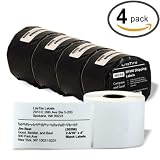 LiteTite 30256 (4-pack) DYMO LabelWriter Shipping Labels, Address, Mailing, All-Purpose, White, Blank, 2-5/16 x 4 Inches (300 per Roll, 4-Rolls) (30256)