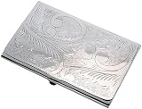 Sterling Silver Hand Engraved, Business Card Case, 3 5/8