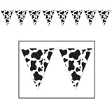 Beistle 57729 Cow Print Pennant Banner